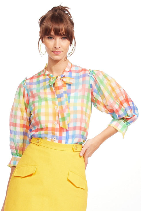 Viola Blouse - Tuscana Plaid